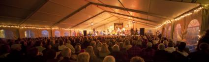 The crowd for the Mountain Stage Radio Show recorded in Grand Marais, photo by Owen Hoglund